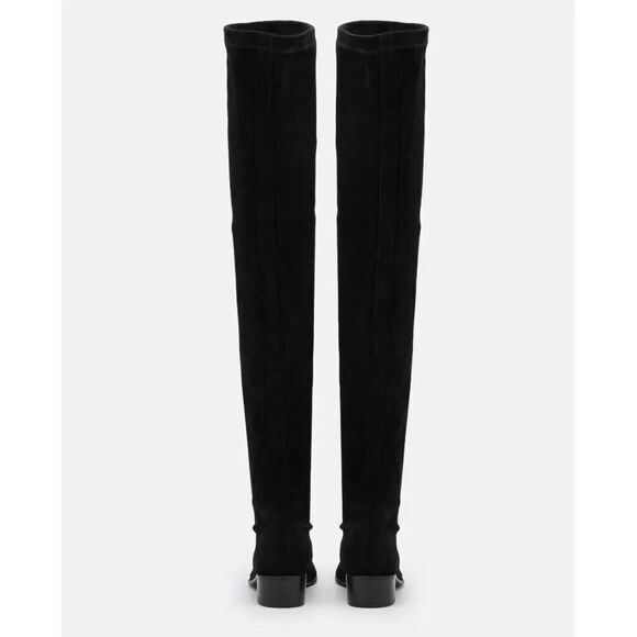 The Kooples Black Stretch Over The Knee LEATHER THIGH-HIGH BOOTS Women’s 36 /5.5 - Picture 10 of 12